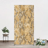 Aperturee - Aperturee Brown Python Skin Pattern Happy Birthday Rectangle Backdrop